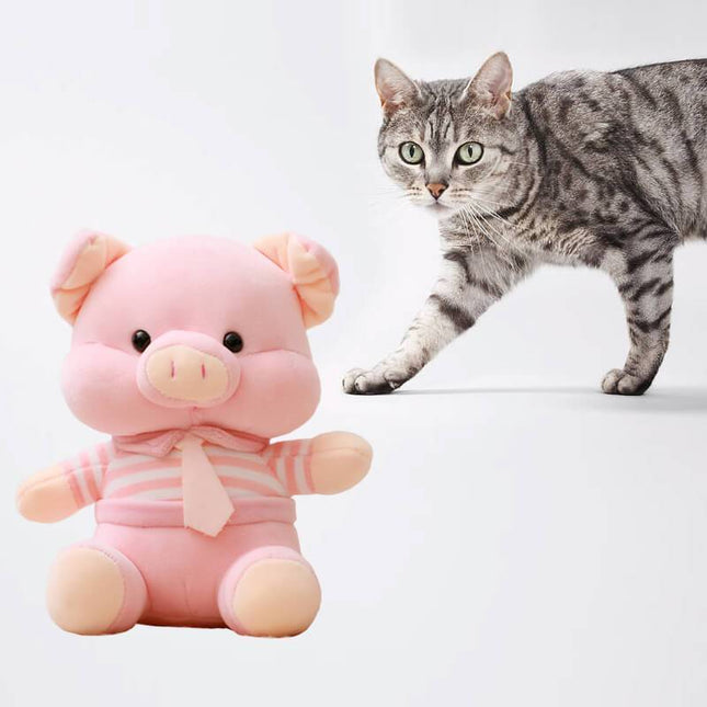 Piggy Plush Pillow, Pink Pig Stuffed Animal Pillow, Cuddle Pillow for Girls, Cat Toy, Kitten Toy, Dog Toy