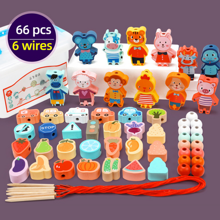 Stringing Beads for Toddlers, Preschool Toys – image 4