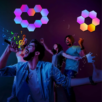 Honeycomb Hexalight Smart LED Wall Panels with App Control | Customizable Color Lighting for Gaming and Ambiance