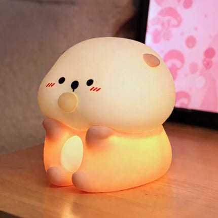 SqueezeBuddies Night Light with Adjustable Brightness | Portable Rechargeable Light for Cozy Bedtime Atmosphere