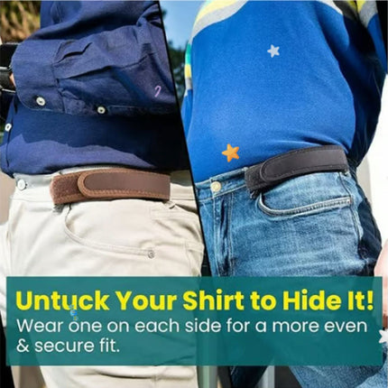No Buckle Belt, Minimalist Adjustable Belt without Buckle for Everyday Wear