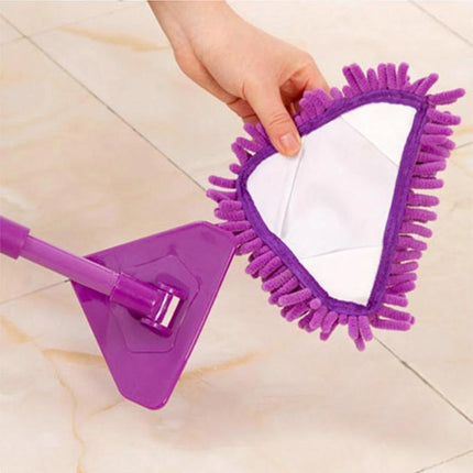 Dust Mop, Triangle Floor Mop with 180 Degree Swivel Head