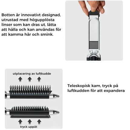 Hair Brush with Mirror, Foldable Travel Hair Brush – image 4