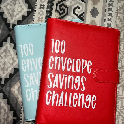 A5 Binder for 100 Envelope Savings Challenge, Budget Binder with Cash Envelopes