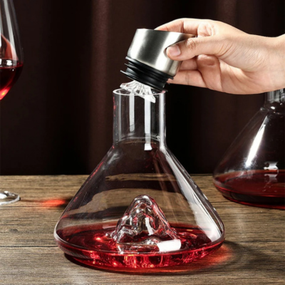 Wine Decanter with Aerator, Lead Free Glass Carafe – image 7