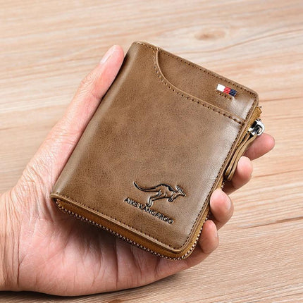 RFID Blocking Wallet for Men, Mens Wallet with Zipper and 14 Card Slots, Card Holder Wallet with Cash Pocket – image 13