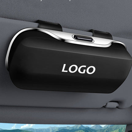 Car Sunglasses Holder with Clip for Sun Visor, Sunglasses Case with Soft Lining