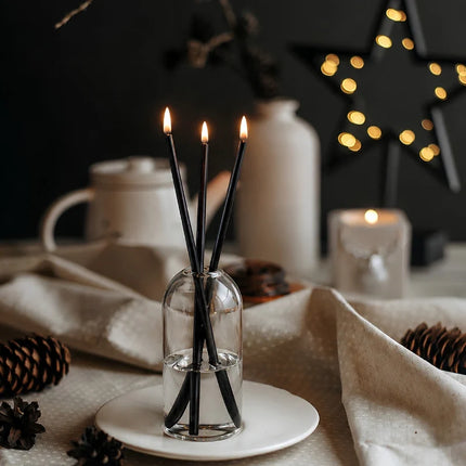 Oil Candle with Refillable Mineral Oil for Steady Glow | Elegant Glass Design for Cozy Ambience