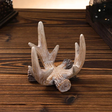 Antler Candle Holder in Smooth Resin with Graceful Design | Serene Glow for Reflection and Meditation
