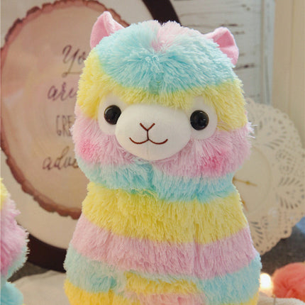 Alpaca Stuffed Animal, Rainbow Plush Toys for Babies