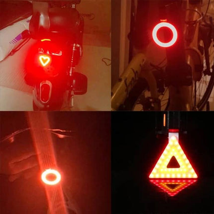 Bike Rear Light USB Rechargeable, Bicycle Tail Light with 5 Modes and COB LED