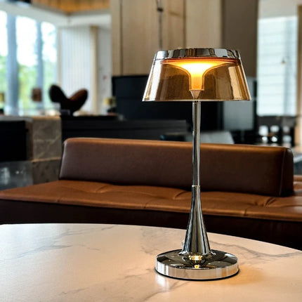 Modern Table Lamp with Adjustable Brightness | Cordless Acrylic Lighting for Versatile Home Decor