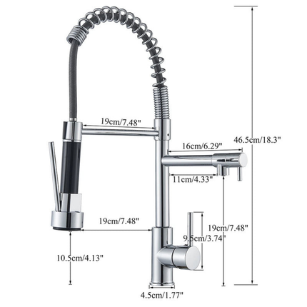 Pull Down Kitchen Faucet with Sprayer, Kitchen Sink Faucet for Hot and Cold Water – image 5