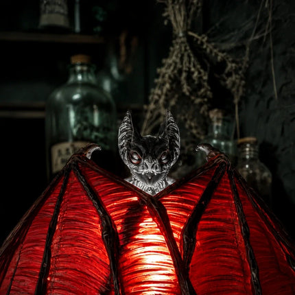 Gothic Table Lamp with Bat Wings, Haunted House Halloween Light – image 14