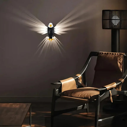 Luminous Wings Wall Light with Unique Eagle & Owl Design | Breathtaking Projection for Enchanting Home Decor