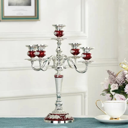 Gilded Candelabra with Adjustable Arms | Elegant Alloy Design for Tailored Candlelight Ambiance