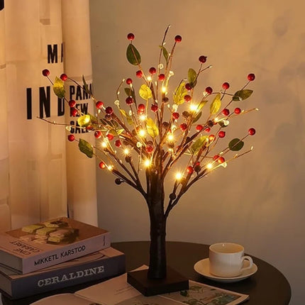 Spring Tree Accent with Warm White LED Lights | Elegant Seasonal Decor for Personalized Home Ambiance