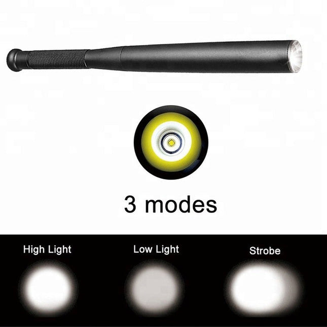 Baseball Bat Flashlights, Rechargeable Flashlight with 3 Lighting Modes