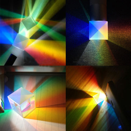 Rainbow Prism Glass Cube, Science Toy and Educational Toys