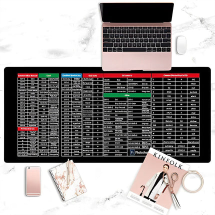 Large Mouse Pad with Office Shortcut Keys, Gaming Desk Mat – image 6
