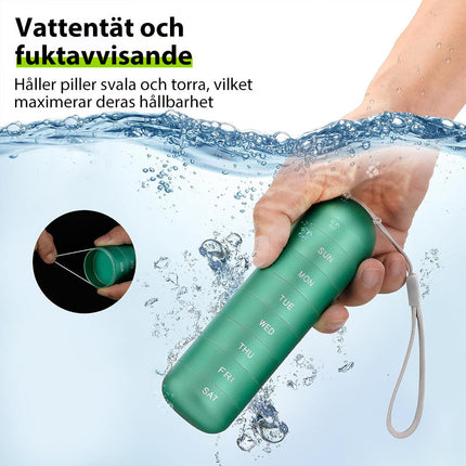 Weekly Pill Organizer, Waterproof Aluminum Medicine Organizer – image 9