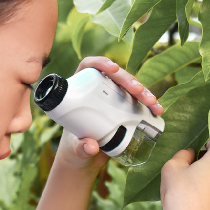Lighted Microscope for Kids, Handheld Microscope with Light, 60x to 120x Pocket Microscope, STEM Toys and Science Toys
