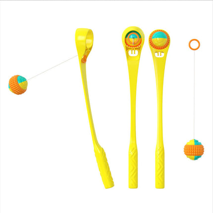 Multifunction Sport Ball Pet Toy with Interactive Features | Durable Plastic Throwing Toy for Active Playtime