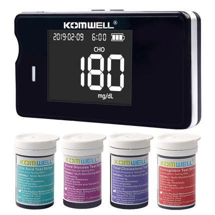 Blood Glucose Meter 4 in 1, Glucose Monitor with Test Strips
