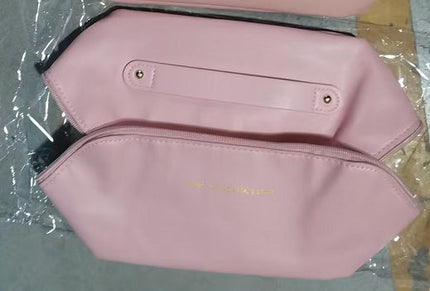 Large Capacity PU Leather Travel Cosmetic Bag with Zipper Pouch | Stylish Organizer for Makeup and Essentials