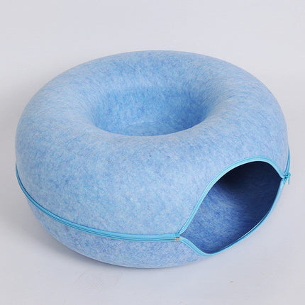 Cat Tunnel Nest for Cats with Removable Washable Design | Dual-Use Play and Rest Bed for Feline Comfort