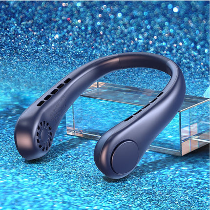 Bladeless Neck Fan with 360° Surround Coolness | Stylish Hands-Free Design for Comfort and Safety