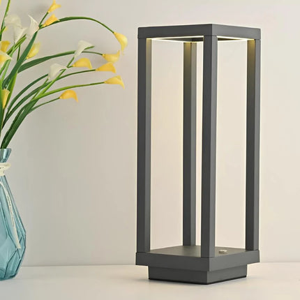Cordless Dimmable Lantern with Touch Control | Modern Aluminum Design for Indoor & Outdoor Illumination