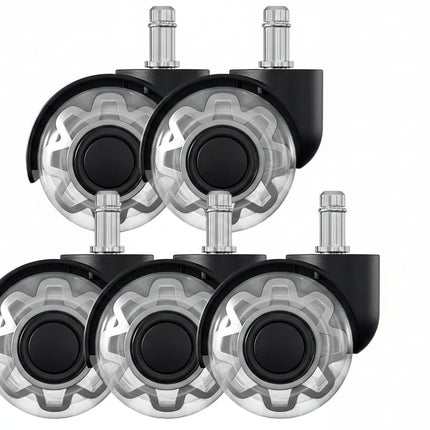 Office Chair Caster Wheels Set of 5, Swivel Casters for Furniture, Replacement Desk Chair Wheels for Office Chairs