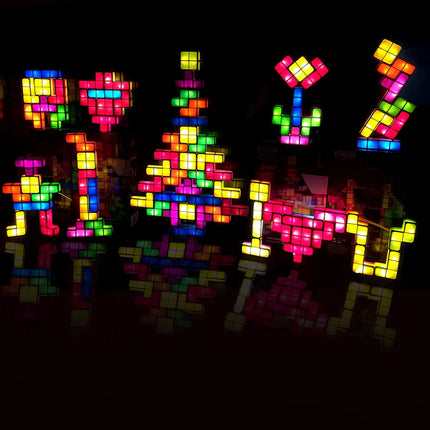 Stackable LED Lighting Blocks Set with Interactive Glow | Creative Customizable Display for Modern Home Decor