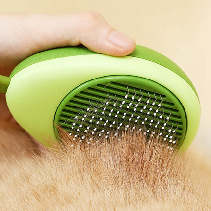 Avocado-Shaped Grooming Brush for Cats & Dogs with Stainless Steel Needles | Reduces Shedding & Boosts Blood Circulation