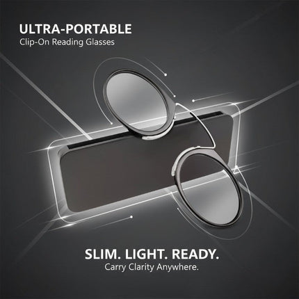 Ultra Thin Reading Glasses with Case, Stylish Reading Glasses with Acetate Frame, Lightweight Readers for Travel