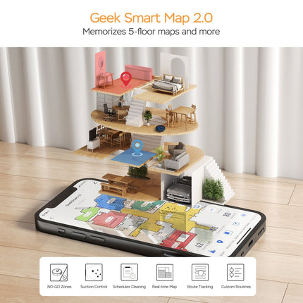 Robot Vacuum Cleaner with LiDAR Navigation & 2700 PA Suction | Efficient Cleaning for Homes with Pets