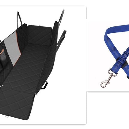 Dog Car Seat Cover with Waterproof Material & Anti-Skid Design | Visual Net Windows for Pet Comfort and Safety