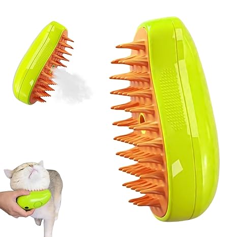 Cat Brush with Steam, Cat Grooming Brush for Long Hair and Shedding, Dog Grooming Brush for Small Dogs