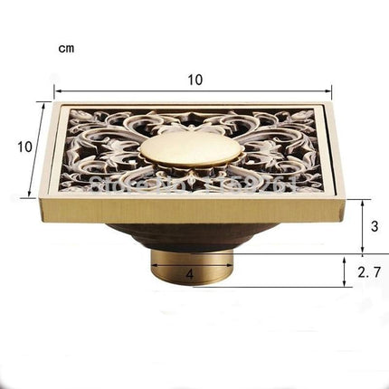 Floor Drain Cover 4 Inch, Bathroom Drain Strainer for Utility Room Floors
