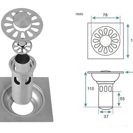 Floor Drain Cover 4 Inch, Brass Floor Drain Grate – image 4