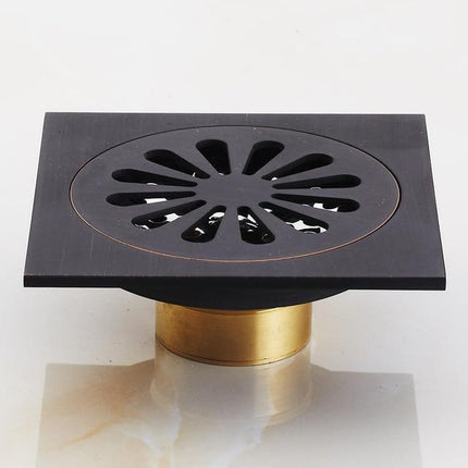 Bathroom Floor Drain, 4 Inch Antique Brass Floor Drain Cover – image 20