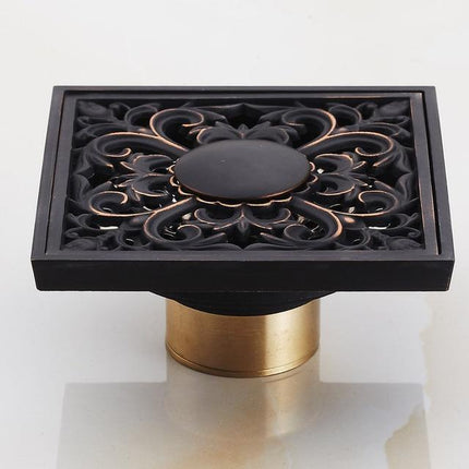 Bathroom Floor Drain, Carved Drain Grate with Deodorizing Strainer – image 21