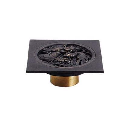 Bathroom Floor Drain, Carved Drain Grate with Deodorizing Strainer – image 27