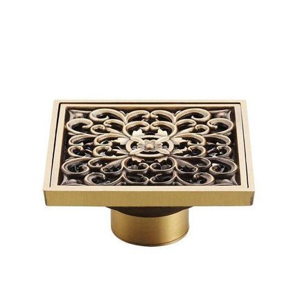 Bathroom Floor Drain, Carved Drain Grate with Deodorizing Strainer – image 9