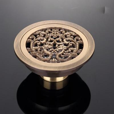 Shower Drain, 4 Inch Antique Brass Bathroom Drain for Shower and Kitchen – image 7