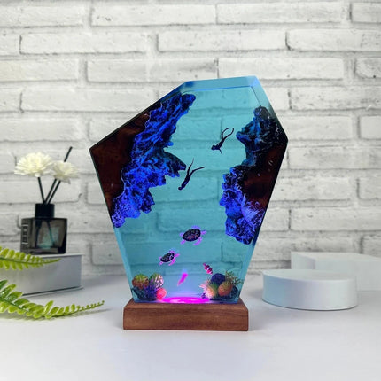 Nature-Inspired Night Light with Multiple Color Options | Premium Resin Design for Relaxing Ambiance