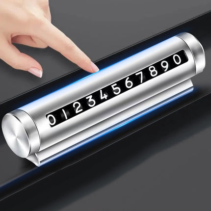 Car Temporary Parking Number Plate with Vintage Frosted Aluminum | Stylish and Durable Solution for Contact Display