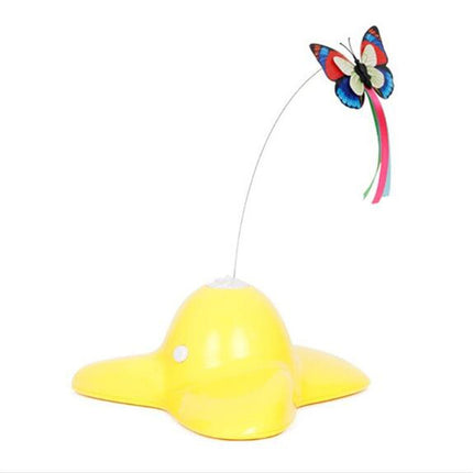 Whirling Flash Butterfly Cat Toy with Auto-Rotating Feature | Interactive Play for Active Cats