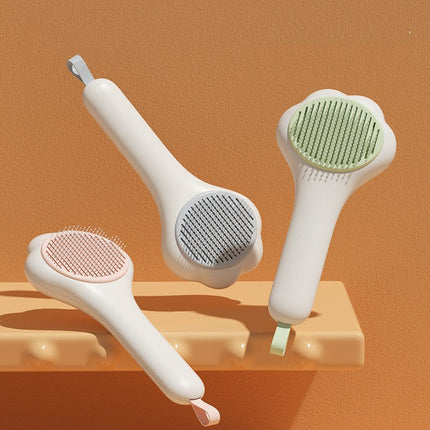 Self-Cleaning Pet Comb with 2.5-Inch Stainless Steel Teeth | Easy Grooming Tool for Cats and Dogs